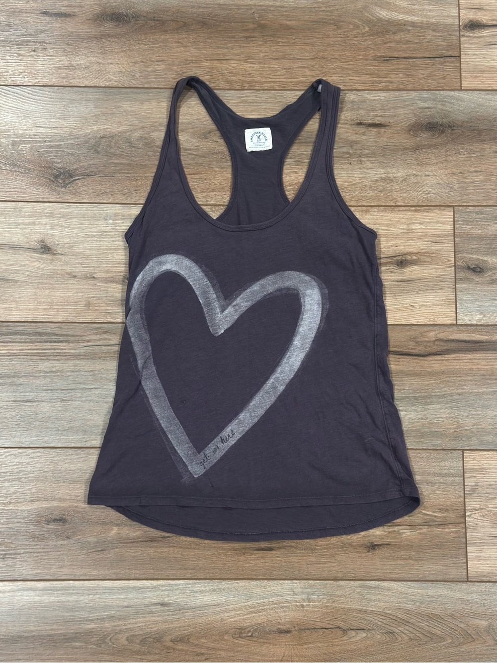 AMERICAN EAGLE 100% Cotton Vintage 2000s Indie Y2k Purple Tank Top | Size Small